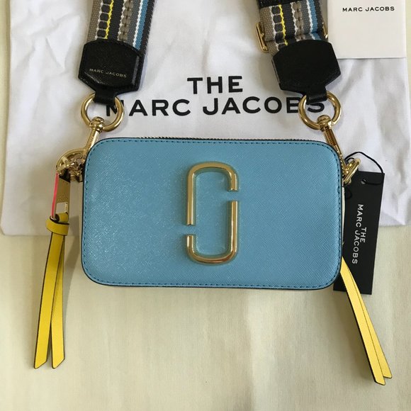 Marc Jacobs Snapshot Tricolor Leather Camera Bag Blue - Picture 3 of 7